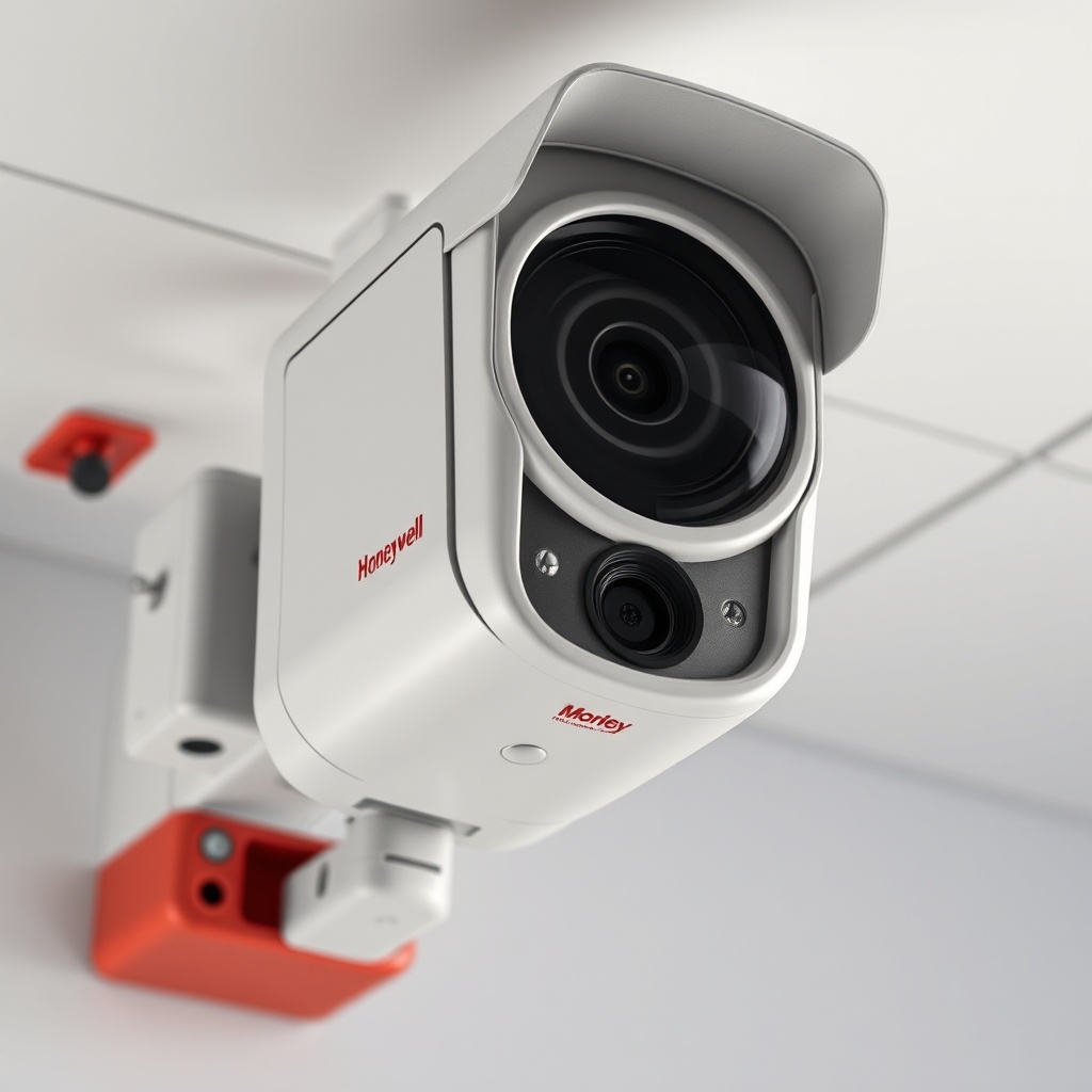 Honeywell Morley IAS kombine dedektörünün bir mutfak ortamında asılı olduğu