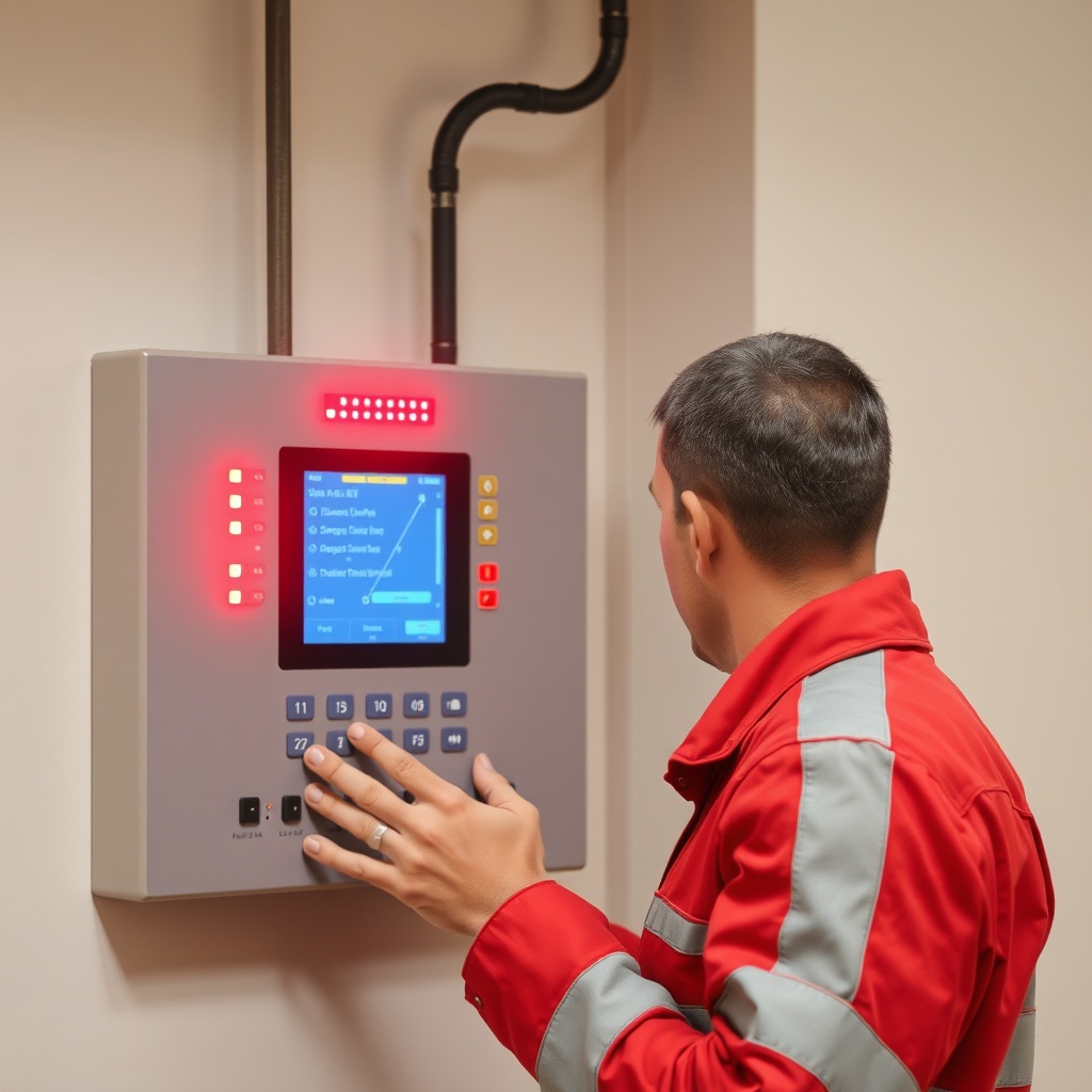 Bir Honeywell Morley IAS kontrol panelinin ön yüzü