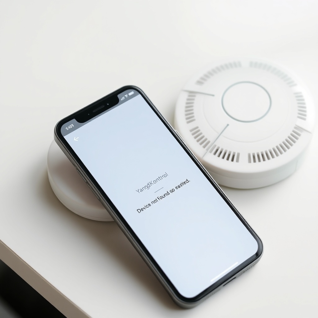 A clean photorealistic photo of a smartphone screen showing the YangınKontrol mobile app w